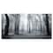 Designart - Black and White Foggy Forest - Forest Canvas Art Print